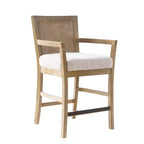Sgabello da bar altezza bancone Madison Park Paulie Cane Back Cream/Reclaimed Natural
