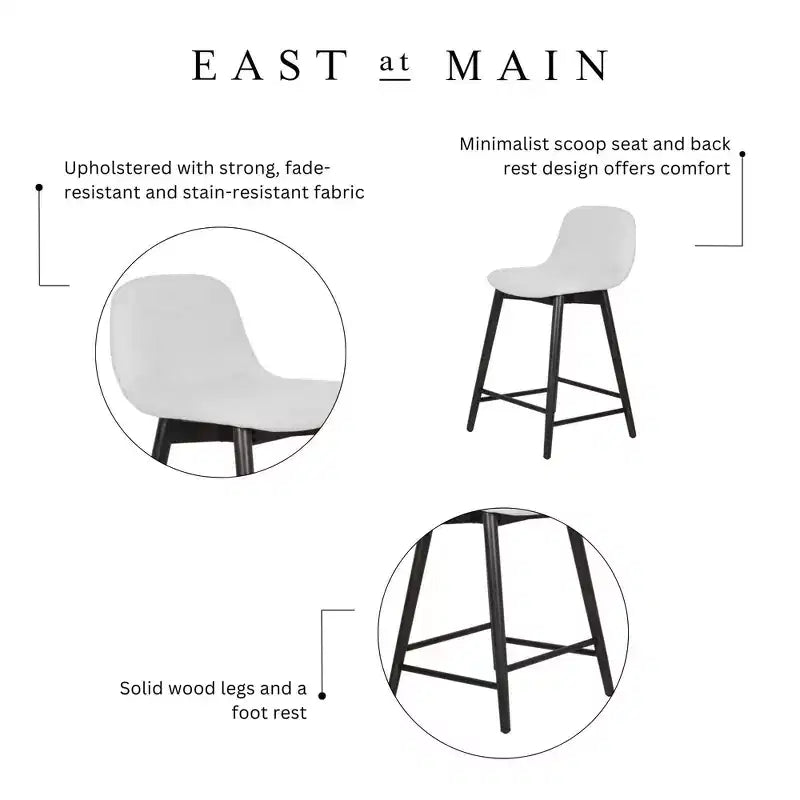 East at Main Keaton Counter Height Barstool Beige