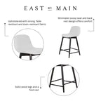 East at Main Keaton Counter Height Barstool Beige