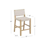 Nathan James Set di 4 Sgabelli da Bar Cohen in Similpelle Bianco
