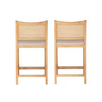 Powell Set di 2 Sgabelli da Bar Altezza Bancone Bessie Cane Natural