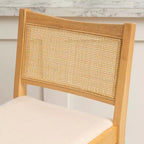 Powell Set di 2 Sgabelli da Bar Altezza Bancone Bessie Cane Natural