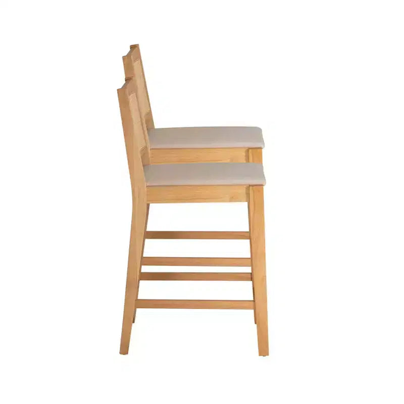 Powell Set di 2 Sgabelli da Bar Altezza Bancone Bessie Cane Natural