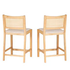 Powell Set di 2 Sgabelli da Bar Altezza Bancone Bessie Cane Natural
