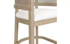 Christopher Knight Home Set di 2 Sgabelli da Bar Alaia Contemporanei in Legno di Gomma Tappezzati con Schienale Curvo in Rattan Altezza Bancone Naturale