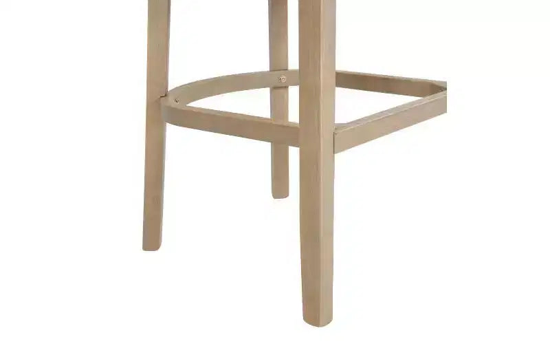 Christopher Knight Home Set di 2 Sgabelli da Bar Alaia Contemporanei in Legno di Gomma Tappezzati con Schienale Curvo in Rattan Altezza Bancone Naturale