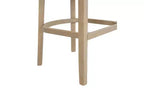 Christopher Knight Home Set di 2 Sgabelli da Bar Alaia Contemporanei in Legno di Gomma Tappezzati con Schienale Curvo in Rattan Altezza Bancone Naturale