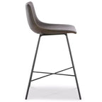 Poly & Bark Set of 3 24" High Paxton Counter Height Barstools Brown: Upholstered, Steel Frame, Modern Design