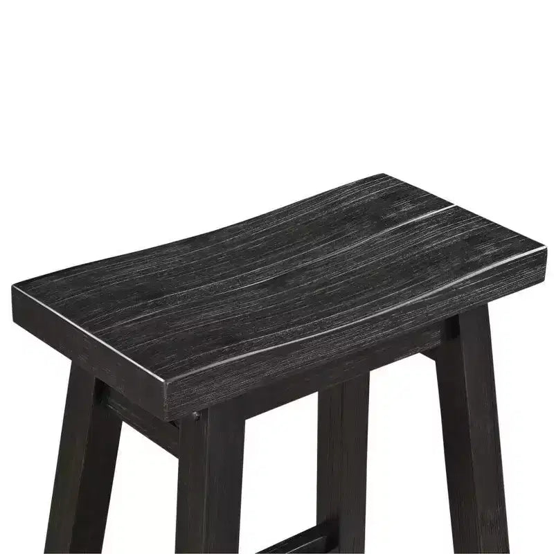 Boraam Sonoma Backless Saddle Counter Height Barstool Black Charcoal Finish