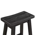 Boraam Sonoma Backless Saddle Counter Height Barstool Black Charcoal Finish