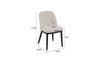 Christopher Knight Home Set of 2 Hannah Mid-Century Modern Upholstered Dining Chairs with Curved Backrest Beige/Black