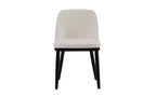 Christopher Knight Home Set of 2 Hannah Mid-Century Modern Upholstered Dining Chairs with Curved Backrest Beige/Black