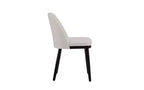Christopher Knight Home Set of 2 Hannah Mid-Century Modern Upholstered Dining Chairs with Curved Backrest Beige/Black