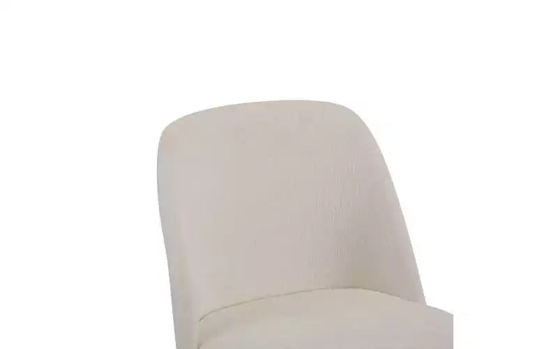 Christopher Knight Home Set of 2 Hannah Mid-Century Modern Upholstered Dining Chairs with Curved Backrest Beige/Black