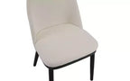 Christopher Knight Home Set of 2 Hannah Mid-Century Modern Upholstered Dining Chairs with Curved Backrest Beige/Black