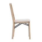Set of 2 Triena X Back Solid Wood and Upholstered Seat Folding Chairs Gray Wash - Linon: Polyester, Foam-Filled, No Assembly Required