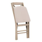 Set of 2 Triena X Back Solid Wood and Upholstered Seat Folding Chairs Gray Wash - Linon: Polyester, Foam-Filled, No Assembly Required