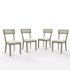 Set di 4 sedie da pranzo Crosley Alessia: schienale imbottito, gambe a spillo, rivestimento in poliestere