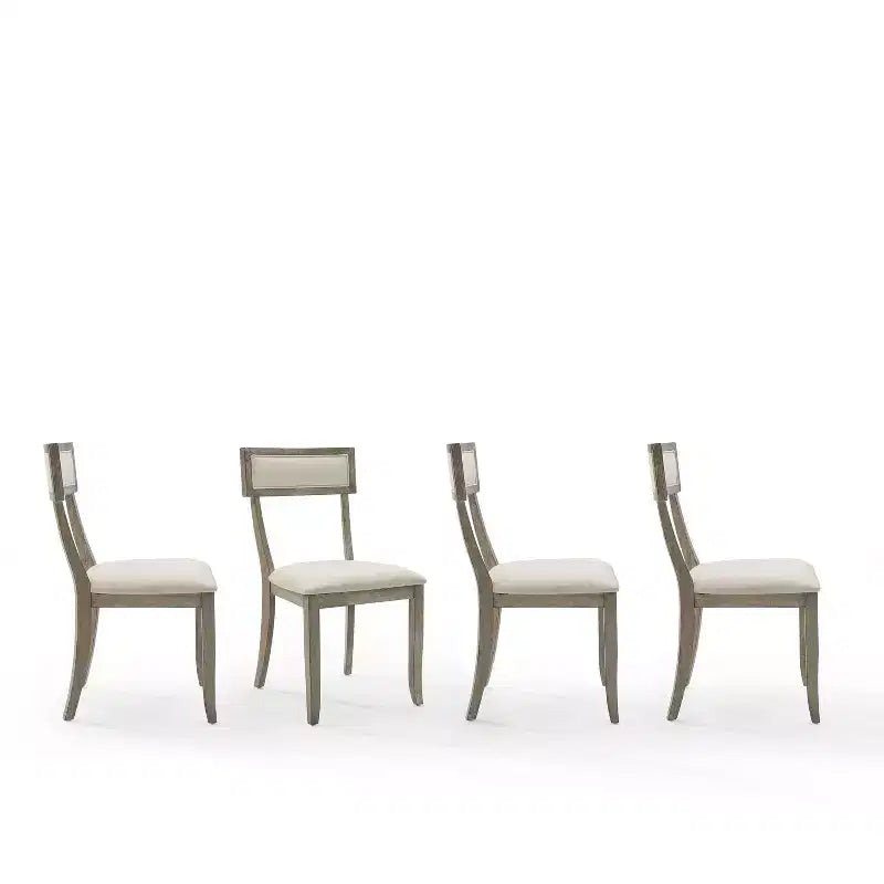Set di 4 sedie da pranzo Crosley Alessia: schienale imbottito, gambe a spillo, rivestimento in poliestere