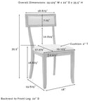 Set di 4 sedie da pranzo Crosley Alessia: schienale imbottito, gambe a spillo, rivestimento in poliestere