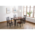 Bloomington Dining Chairs Black And Cherry (Set Of 2) - Boraam: Solid Rubberwood, Armless, 300 lb Capacity, Slat Back