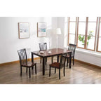 Bloomington Dining Chairs Black And Cherry (Set Of 2) - Boraam: Solid Rubberwood, Armless, 300 lb Capacity, Slat Back