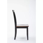 Sedie da pranzo Bloomington Nere e Ciliegio (Set da 2) - Boraam: Legno massello di gomma, Senza braccioli, Capacità 136 kg, Schienale a stecche