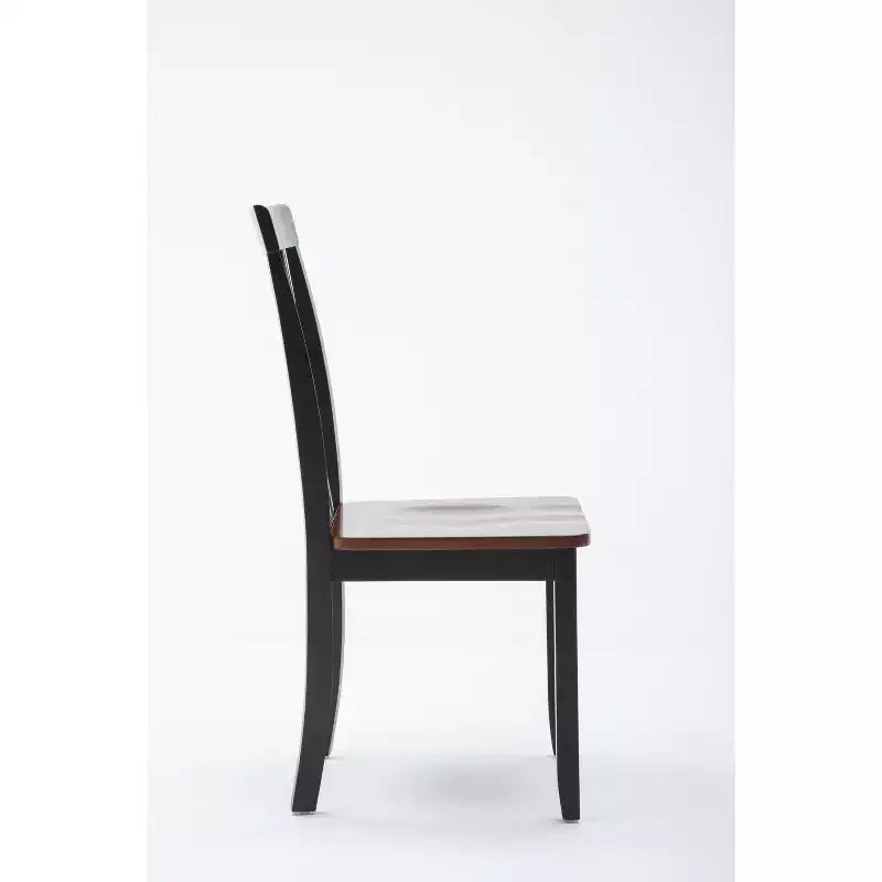 Sedie da pranzo Bloomington Nere e Ciliegio (Set da 2) - Boraam: Legno massello di gomma, Senza braccioli, Capacità 136 kg, Schienale a stecche