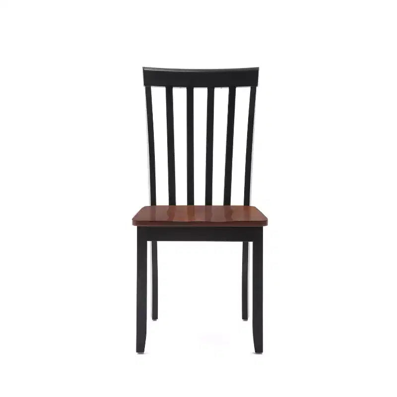 Sedie da pranzo Bloomington Nere e Ciliegio (Set da 2) - Boraam: Legno massello di gomma, Senza braccioli, Capacità 136 kg, Schienale a stecche