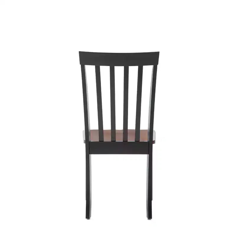 Sedie da pranzo Bloomington Nere e Ciliegio (Set da 2) - Boraam: Legno massello di gomma, Senza braccioli, Capacità 136 kg, Schienale a stecche