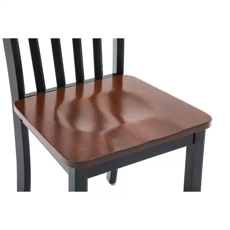 Sedie da pranzo Bloomington Nere e Ciliegio (Set da 2) - Boraam: Legno massello di gomma, Senza braccioli, Capacità 136 kg, Schienale a stecche