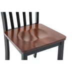 Sedie da pranzo Bloomington Nere e Ciliegio (Set da 2) - Boraam: Legno massello di gomma, Senza braccioli, Capacità 136 kg, Schienale a stecche