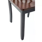 Sedie da pranzo Bloomington Nere e Ciliegio (Set da 2) - Boraam: Legno massello di gomma, Senza braccioli, Capacità 136 kg, Schienale a stecche