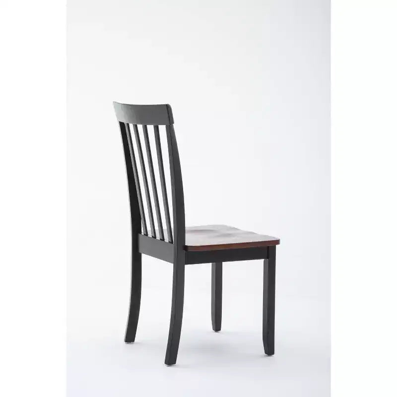 Sedie da pranzo Bloomington Nere e Ciliegio (Set da 2) - Boraam: Legno massello di gomma, Senza braccioli, Capacità 136 kg, Schienale a stecche