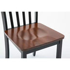 Sedie da pranzo Bloomington Nere e Ciliegio (Set da 2) - Boraam: Legno massello di gomma, Senza braccioli, Capacità 136 kg, Schienale a stecche