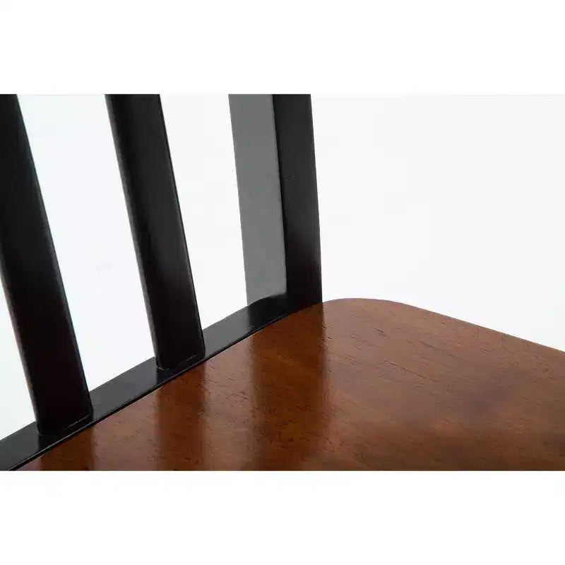 Sedie da pranzo Bloomington Nere e Ciliegio (Set da 2) - Boraam: Legno massello di gomma, Senza braccioli, Capacità 136 kg, Schienale a stecche