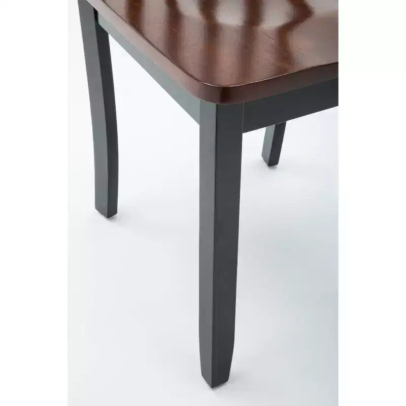 Sedie da pranzo Bloomington Nere e Ciliegio (Set da 2) - Boraam: Legno massello di gomma, Senza braccioli, Capacità 136 kg, Schienale a stecche