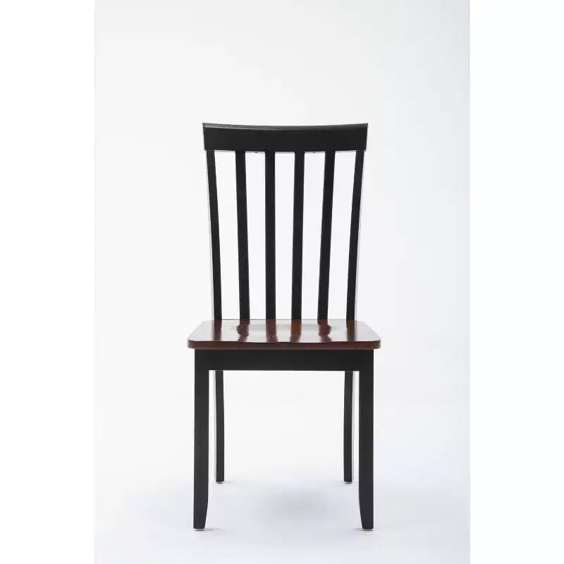 Sedie da pranzo Bloomington Nere e Ciliegio (Set da 2) - Boraam: Legno massello di gomma, Senza braccioli, Capacità 136 kg, Schienale a stecche