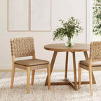 Nathan James Set di 2 sedie da pranzo Cohen in similpelle marrone