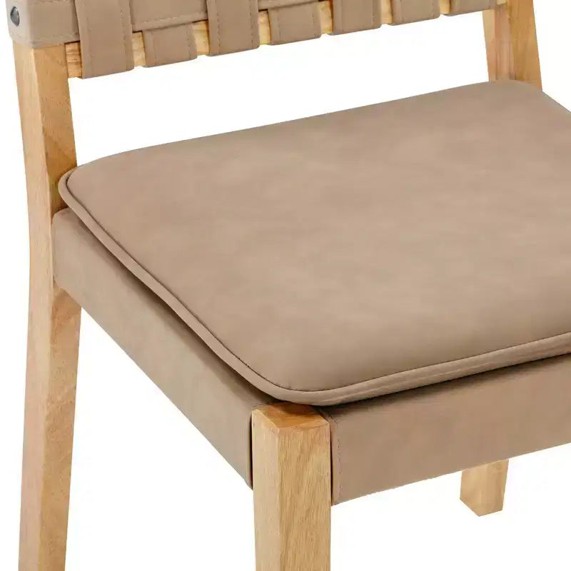 Nathan James Set di 2 sedie da pranzo Cohen in similpelle marrone