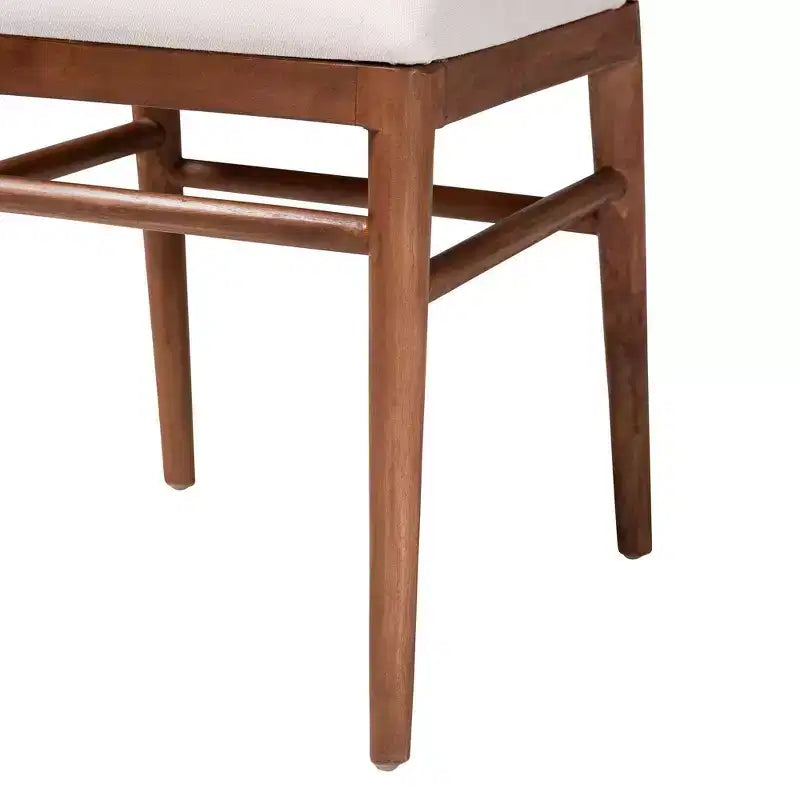 bali & pari 2pc Nadim Natural Seagrass and Acacia Wood Dining Chair Set White/Natural Brown/Natural Seagrass