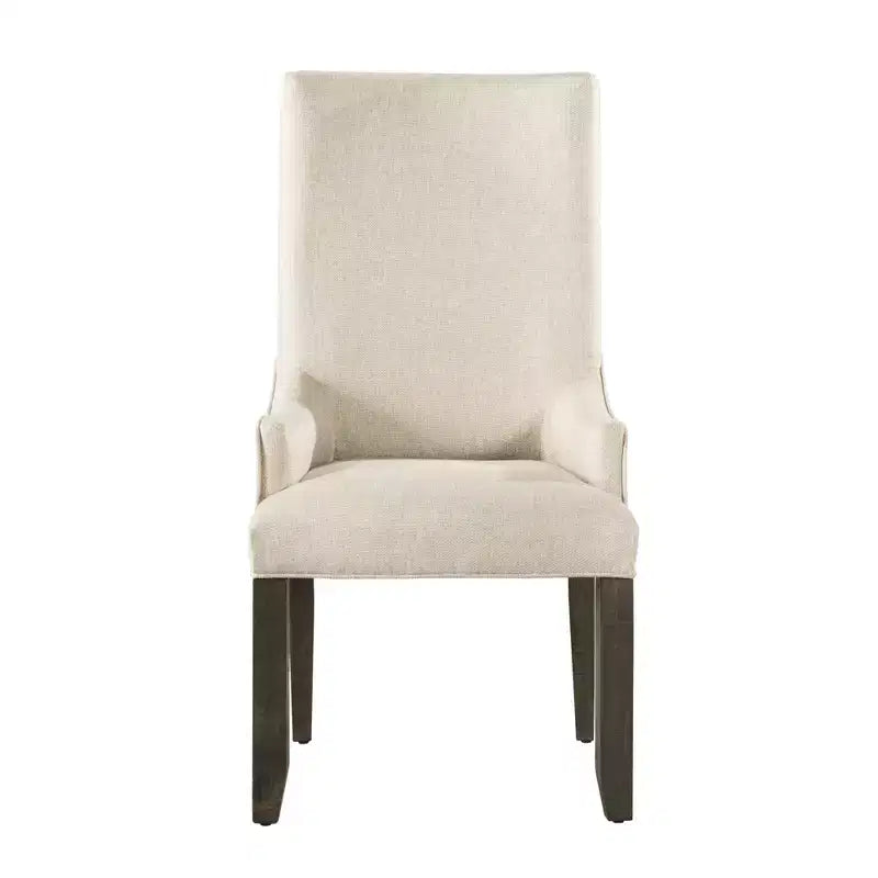 Stanford Parson Chair Set Cream - Picket House Furnishings: Upholstered High Back with Arms