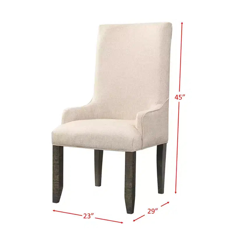Stanford Parson Chair Set Cream - Picket House Furnishings: Upholstered High Back with Arms