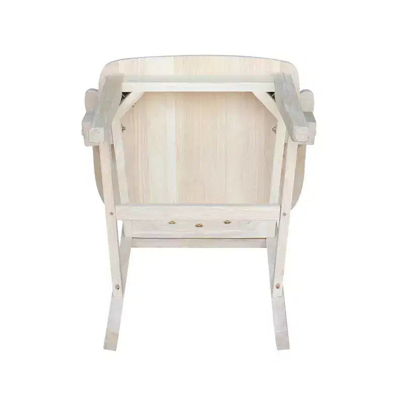 Sedia Mission con Braccioli Non Rifinita - International Concepts: Legno Massello, Schienale a Doghe, Mobili da Cucina