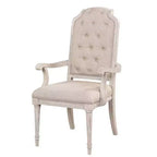 Acme Furniture Sedie da pranzo Wynsor Poltrona in tessuto/Finitura bianco osso vintage