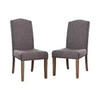 Set of 2 Silva Cushioned Wood Dining Chair Gray - HOMES: Inside + Out: Nailhead Trim, Polyester Upholstery