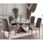 Set of 2 Silva Cushioned Wood Dining Chair Gray - HOMES: Inside + Out: Nailhead Trim, Polyester Upholstery