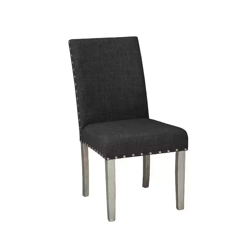 Brassex Set of 2 Bella Dining Chairs Dark Gray