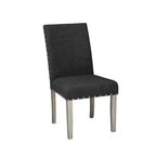 Brassex Set of 2 Bella Dining Chairs Dark Gray