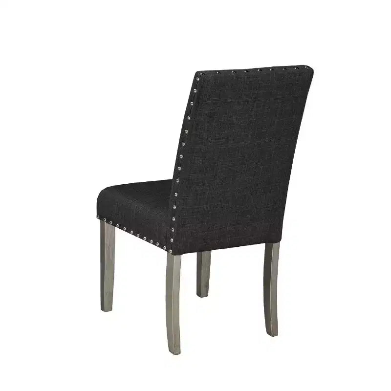 Brassex Set of 2 Bella Dining Chairs Dark Gray